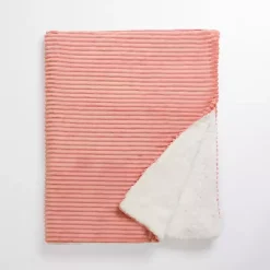 Best Blush Corduroy Sherpa Throw Blankets & Throws