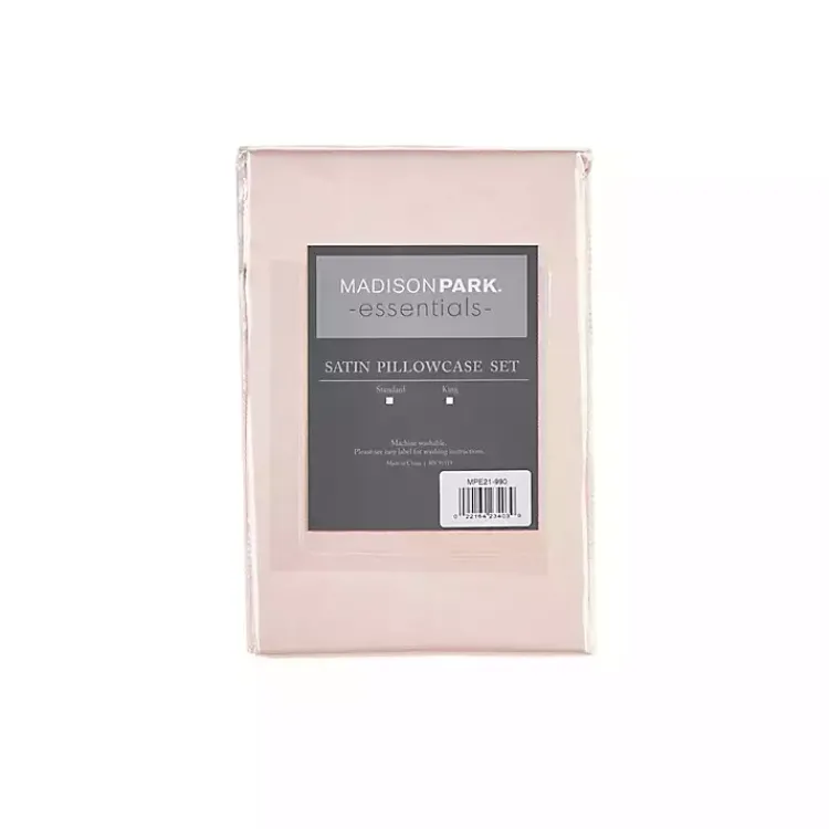 Kirklands Home Bed Sheets|Blush Satin King 2-pc. Pillow Case Set Pink