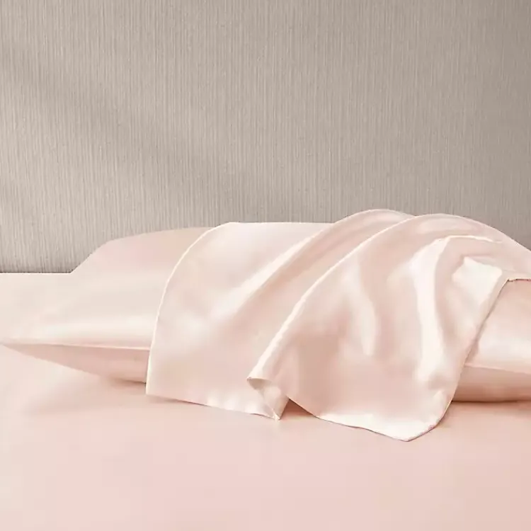 Kirklands Home Bed Sheets|Blush Satin King 2-pc. Pillow Case Set Pink