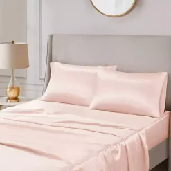 Kirklands Home Bed Sheets|Blush Satin Standard 2-pc. Pillow Case Set Pink
