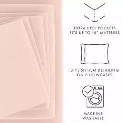 Kirklands Home Bed Sheets|Blush Ultra Soft 6-pc. Full Sheet Set Pink