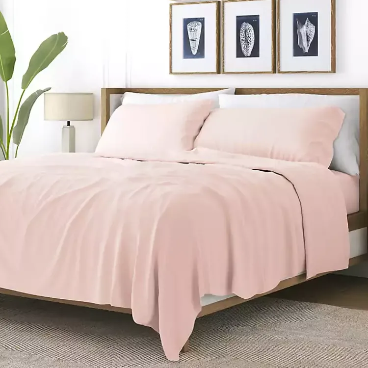 Kirklands Home Bed Sheets|Blush Ultra Soft 3-pc. Twin Sheet Set Pink