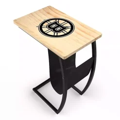 Kirklands Home Accent & End Tables|Boston Bruins Wood C-Table Tan