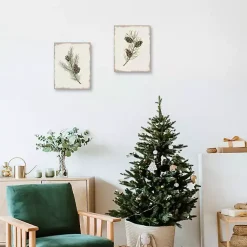 Sale Botanical Pine Spruce Canvas Art Prints, Set of 2 Christmas Art & Wall Decor