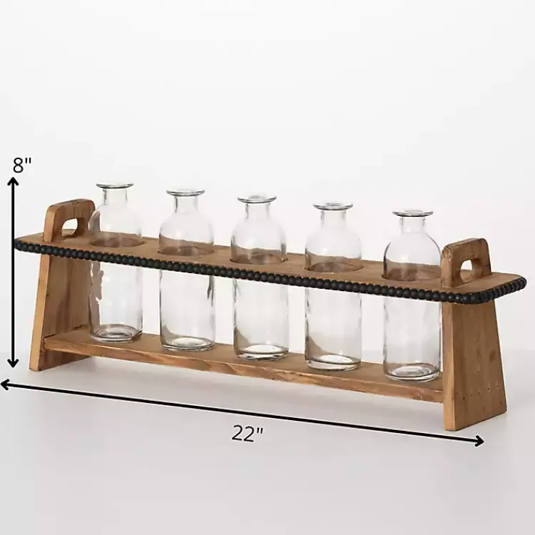 Online Bottle Vase Runner with Wooden Stand Vases