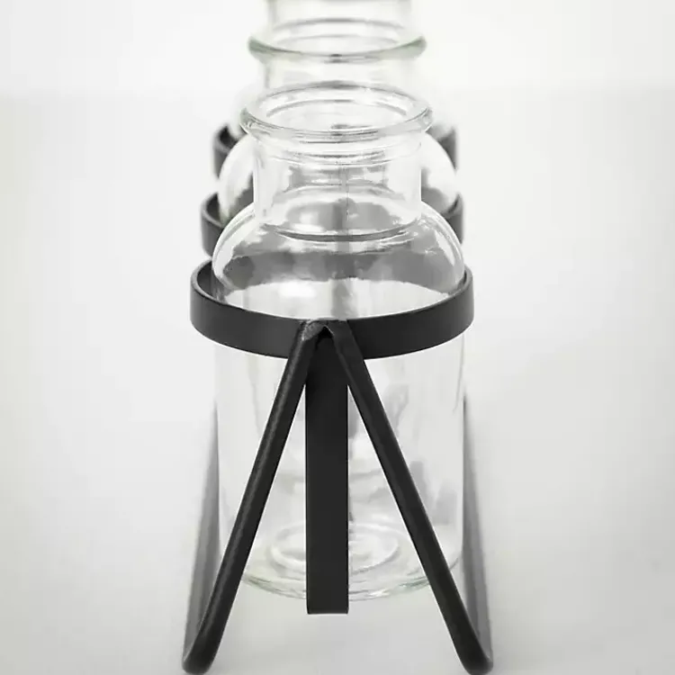 Online Bottle Vase Trio on Metal Stand Vases