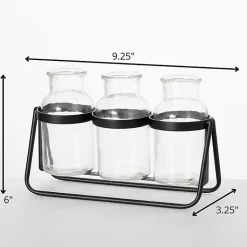 Online Bottle Vase Trio on Metal Stand Vases