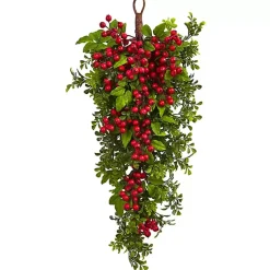 Online Boxwood Berry Floral Christmas Teardrop Christmas Wreaths