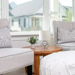 Kirklands Home Table Lamps|Brass and Glass Octagon Table Lamp White