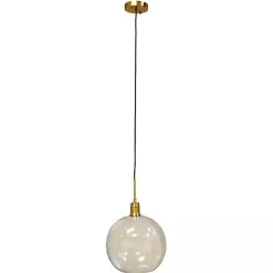 Kirklands Home Chandeliers & Pendant Lighting|Brass Glass Globe Pendant Light Gold