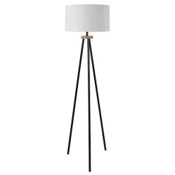Kirklands Home Floor Lamps|Brass Metal Tripod Floor Lamp White