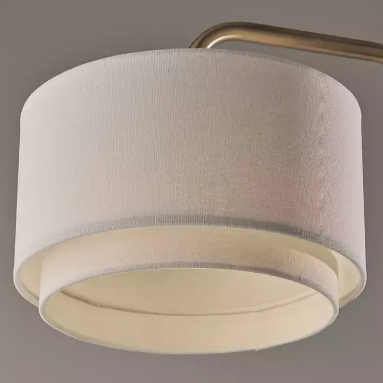 Kirklands Home Table Lamps|Brass Two-Tiered Shade Table Lamp Gold