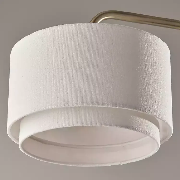 Kirklands Home Table Lamps|Brass Two-Tiered Shade Table Lamp Gold