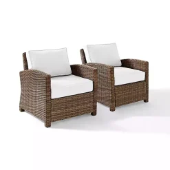 Kirklands Home Outdoor Seating|Bren 2-pc. Chair Set with Sunbrella Cushions Brown