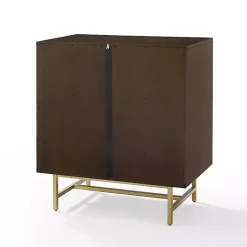 Kirklands Home Cabinets & Sideboards|Brielle Golden Circle Wine Cabinet Brown