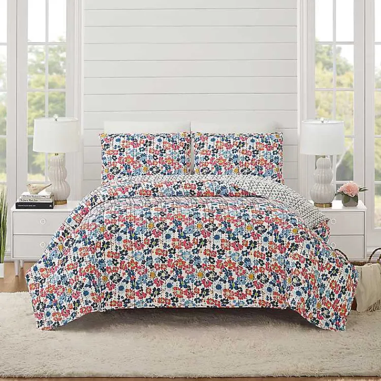 Kirklands Home Quilts|Bright Blossom 3-pc. King Quilt Set Multi