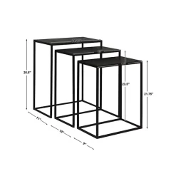 Kirklands Home Accent & End Tables|Bronze & Metal Nesting Side Tables, Set of 3 Black