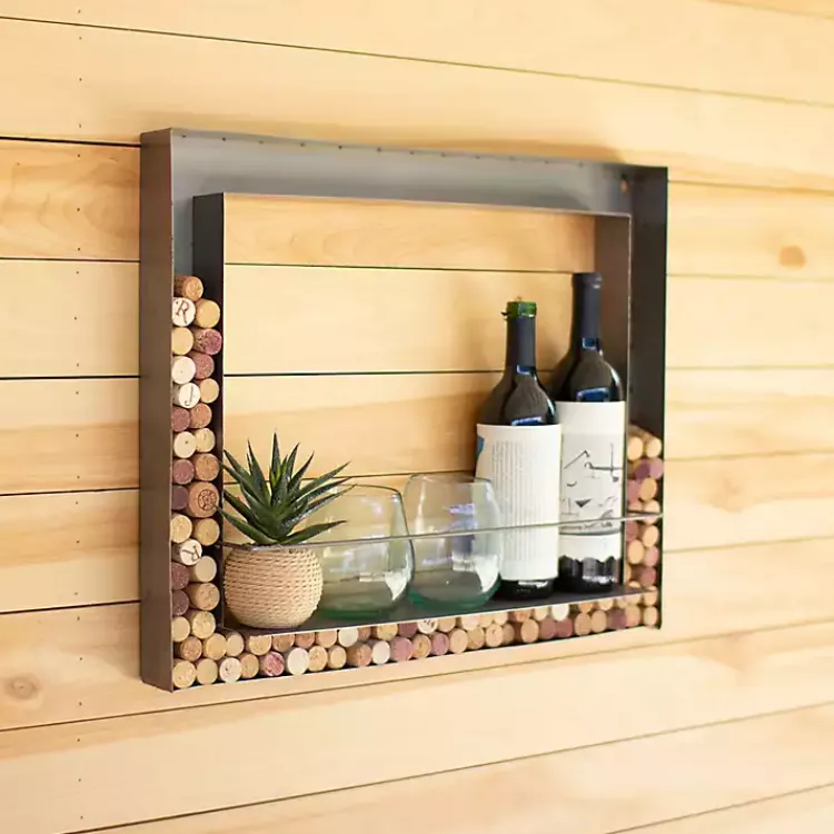 Kirklands Home Wall Storage|Bronze Cork Holder Wall Frame