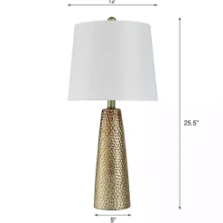 Kirklands Home Table Lamps|Bronze Hammered Table Lamp White