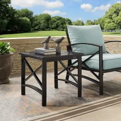 Kirklands Home Outdoor Tables|Bronze Metal Dayton Outdoor Side Table Brown