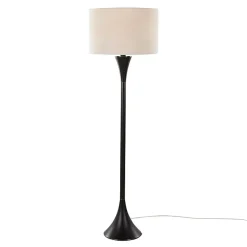 Kirklands Home Floor Lamps|Bronze Metal Hourglass Floor Lamp Brown