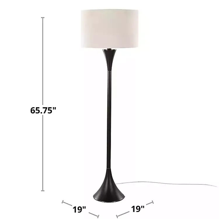Kirklands Home Floor Lamps|Bronze Metal Hourglass Floor Lamp Brown