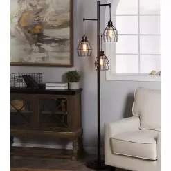 Kirklands Home Floor Lamps|Bronze Metal 3-Tier Floor Lamp Brown