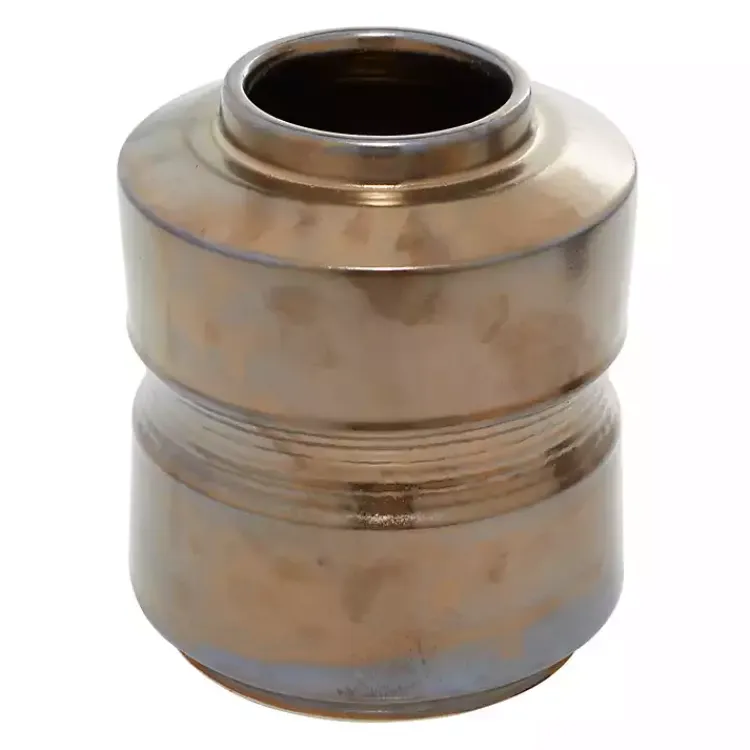 Best Bronze Ribbed Ceramic Jars, Set of 2 Decorative Bowls & Jars