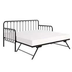 Kirklands Home Beds & Headboards|Bronze Spindleback Metal Trundle Day Bed Brown