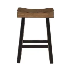 Kirklands Home Bar Stools & Counter Height Stools|Brown & Wood Counter Stools, Set of 2 Black