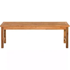 Kirklands Home Outdoor Seating|Acacia Wood Outdoor Bench Brown