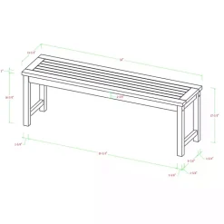 Kirklands Home Outdoor Seating|Acacia Wood Outdoor Bench Brown