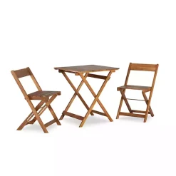 Kirklands Home Outdoor Sets|Acacia Wood 3-pc. Bistro Set Brown