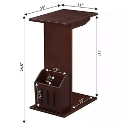 Kirklands Home Accent & End Tables|Accent Table with Magazine Holder Brown
