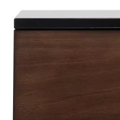 Kirklands Home Nightstands|and Black 2-Drawer Nightstand Brown