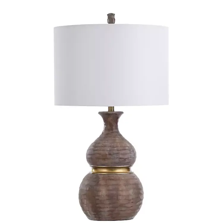 Kirklands Home Table Lamps|Brown and Gold Gourd Table Lamp White