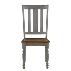 Kirklands Home Dining Chairs|and Gray Wooden Dining Chairs, Set of 2 Brown