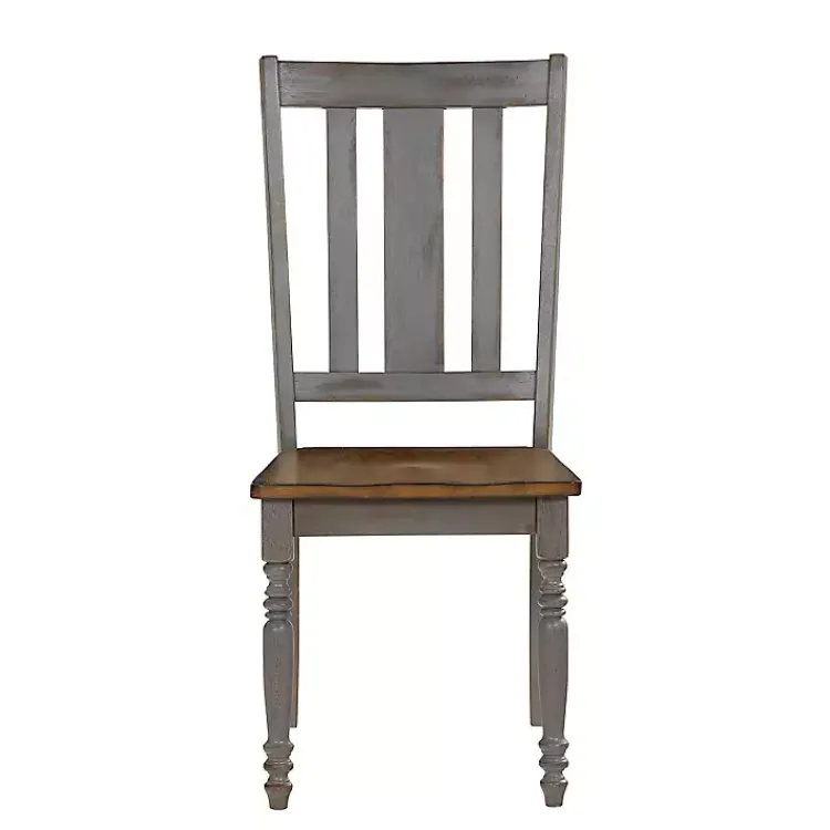 Kirklands Home Dining Chairs|and Gray Wooden Dining Chairs, Set of 2 Brown