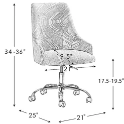 Kirklands Home Office Furniture|Brown and White Upholstered Cow Print Office Chair