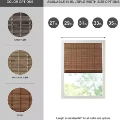 Kirklands Home Curtains & Drapes|Bamboo Light Filtering Roman Shade, 29 in. Brown