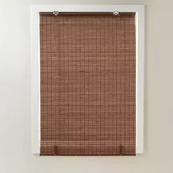 Kirklands Home Curtains & Drapes|Bamboo Light Filtering Roman Shade, 31 in. Brown