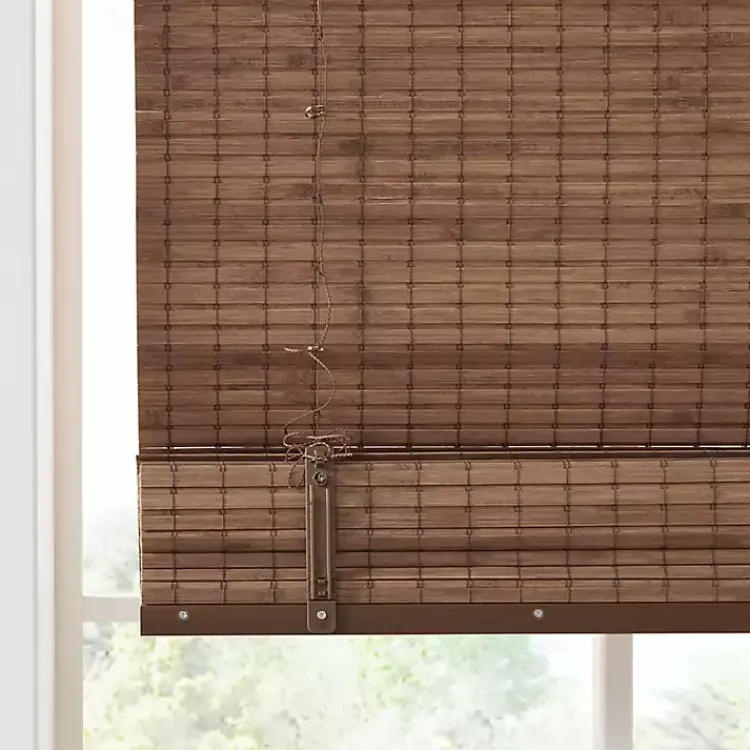 Kirklands Home Curtains & Drapes|Bamboo Light Filtering Roman Shade, 31 in. Brown