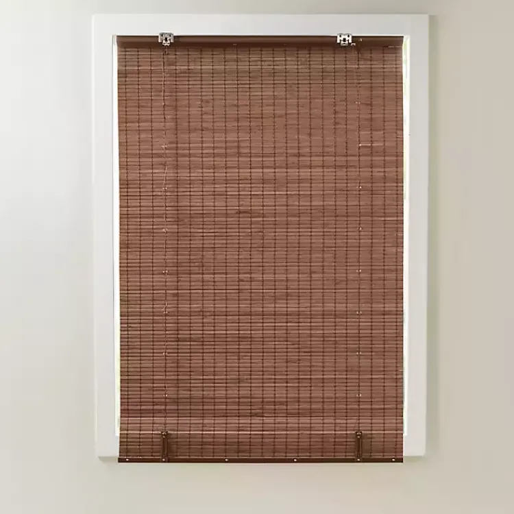 Kirklands Home Curtains & Drapes|Bamboo Light Filtering Roman Shade, 33 in. Brown