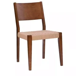 Kirklands Home Dining Chairs|Basketweave Wood Dining Chairs, Set of 2 Brown