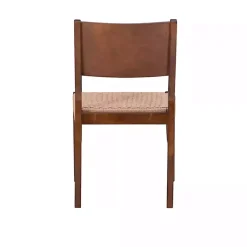 Kirklands Home Dining Chairs|Basketweave Wood Dining Chairs, Set of 2 Brown