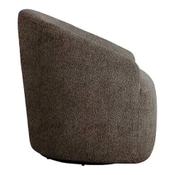 Kirklands Home Accent Chairs|Boucle Barrel Swivel Accent Chair Brown