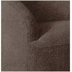 Kirklands Home Accent Chairs|Boucle Barrel Swivel Accent Chair Brown
