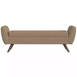 Kirklands Home Benches & Ottomans|Boucle Modern Storage Bench Brown