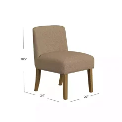 Kirklands Home Dining Chairs|Boucle Upholstered Dining Chair Brown