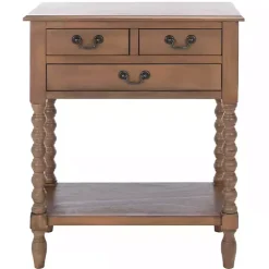 Kirklands Home Console Tables|Farmhouse 3-Drawer Console Table Brown